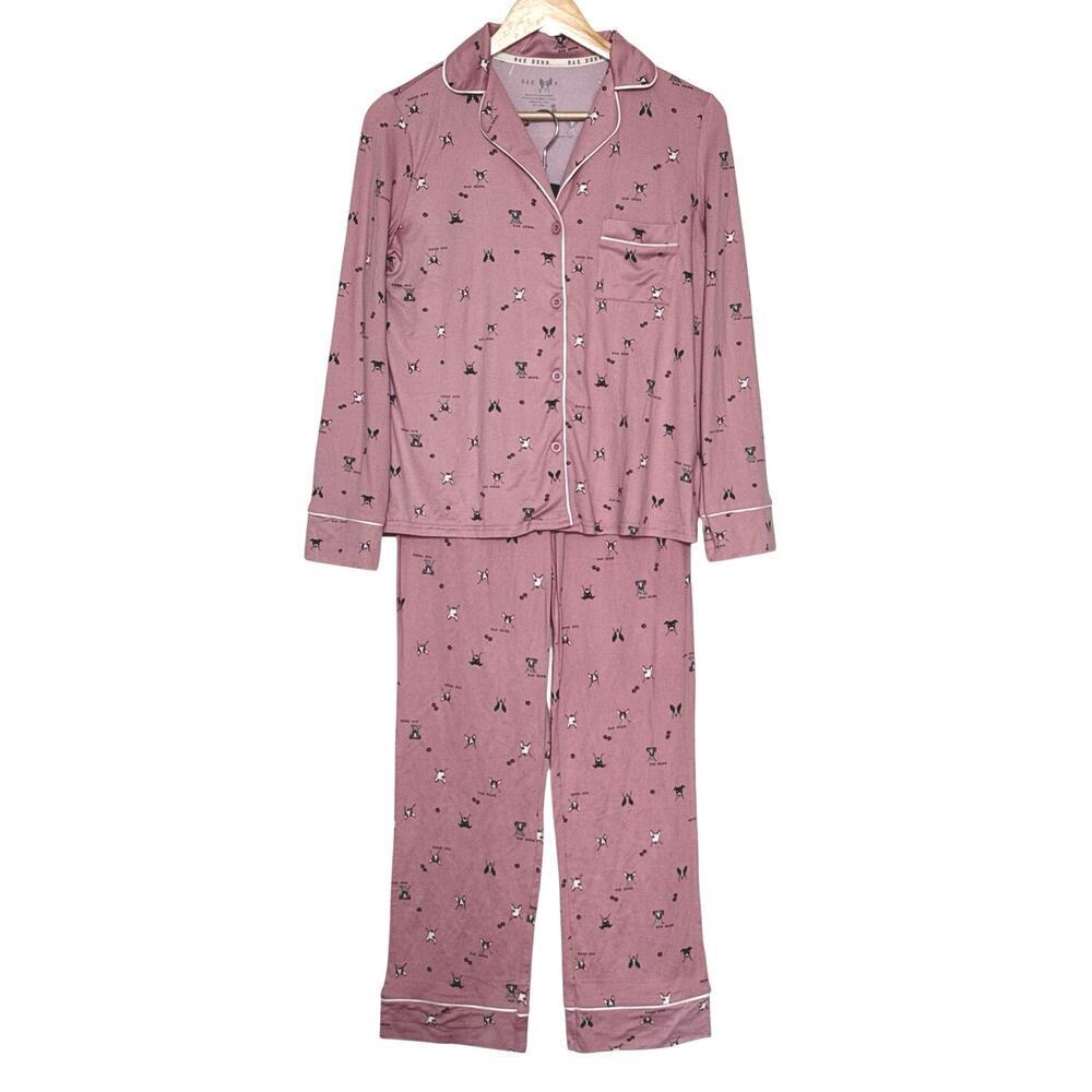 Rae Dunn PJ’s with Pocket Lila’s Dogs and Paws Size Small New With Tags - Picture 1 of 12